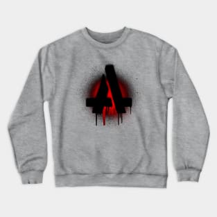 Stencil Graffiti Anarchy Symbol Crewneck Sweatshirt